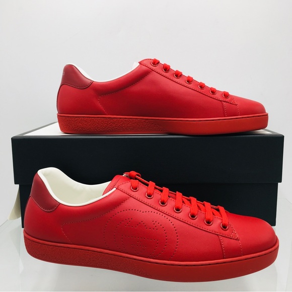 Gucci Ace - Interlocking G - Hibiscus Red - 599147 AYO70 6463 - Picture 4 of 16